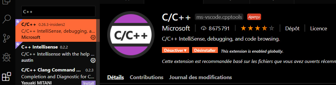 VSCode C++ extension